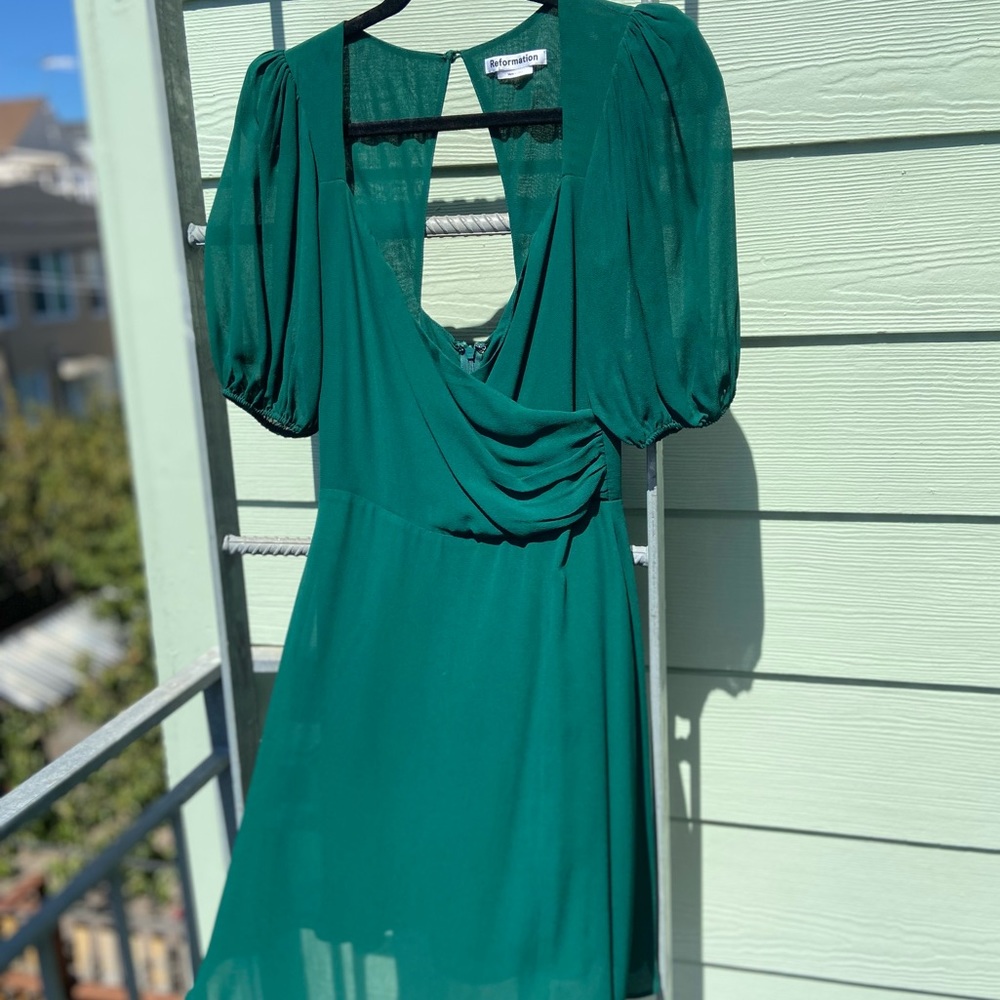 Emerald Reformation Mini Dress
